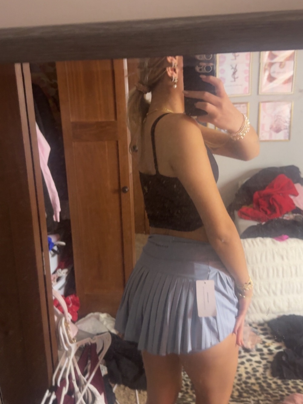 blue gold hinge skirt - Picture 2 of 4